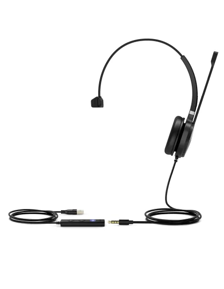 Yealink UH36 Mono Teams Auriculares Alámbrico Diadema Oficina Centro de llamadas USB tipo A Negro, Plata