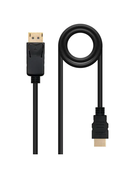 Nanocable Cable Conversor DISPLAYPORT a HDMI, DP M - HDMI M, Negro, 0.5 m