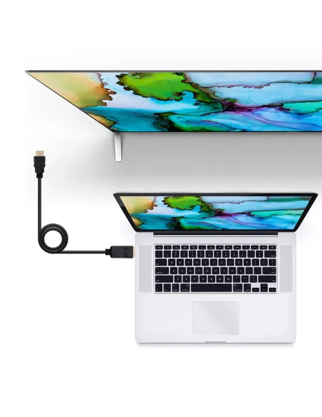 Nanocable Cable Conversor DISPLAYPORT a HDMI, DP M - HDMI M, Negro, 0.5 m