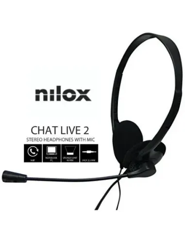 Nilox AURICULARES DOBLE JACK CON MICROFONO PC
