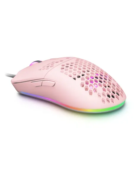 Mars Gaming MMAX, Ratón Ultraligero 69g, Óptico 12400DPI, Chroma RGB, Soft, Rosa Mars Gaming MMAX, Ratón Ultraligero 69g, Óptico 12400DPI, Chroma RGB, Soft, Rosa