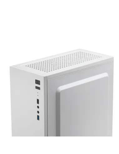 Mars Gaming MC100W - Caja Gaming ATX, ventilador 90mm FRGB, ventilación convect-cool, color blanco