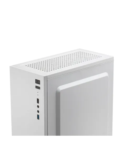Mars Gaming MC100W - Caja Gaming ATX, ventilador 90mm FRGB, ventilación convect-cool, color blanco