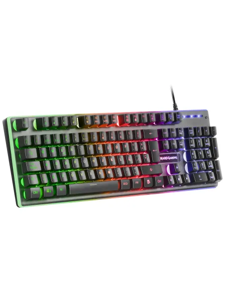 Mars Gaming MK220FR, Teclado Gaming H-Mech, FRGB Rainbow y Halo, Antighosting, Idioma Francés