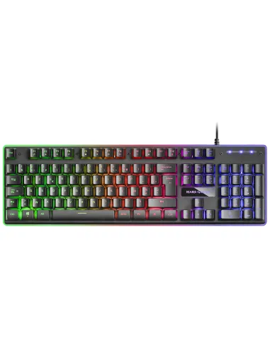 Mars Gaming MCPXBFR, Combo Teclado H-Mech FRGB, Ratón Ultraligero 10000DPI y Alfombrilla XXL, Negro, Idioma Francés