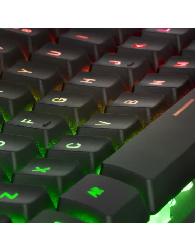 Mars Gaming MCPXBFR, Combo Teclado H-Mech FRGB, Ratón Ultraligero 10000DPI y Alfombrilla XXL, Negro, Idioma Francés