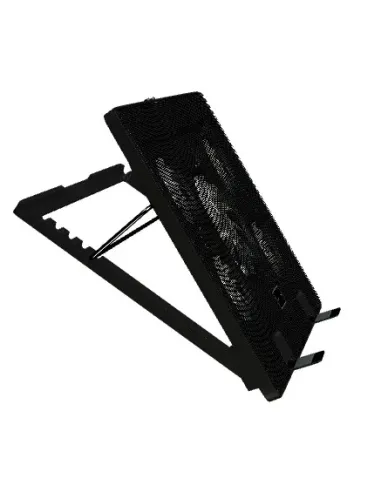 Mars Gaming MNBC2, Base Refrigeradora y Stand para Portátiles Hasta 17.3”, Iluminación LED Roja, 5x Ventiladores UA5, Regulable