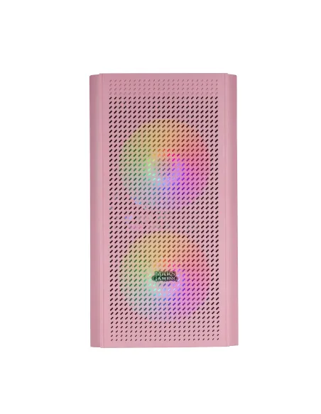 Mars Gaming MC300P Rosa, Caja PC Micro ATX, Cristal Templado, Frontal MESH, 3xVentilador FRGB