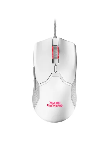 Mars Gaming MCPXWFR, Combo Teclado H-Mech FRGB, Ratón Ultraligero 10000DPI y Alfombrilla XXL, Blanco, Idioma Francés