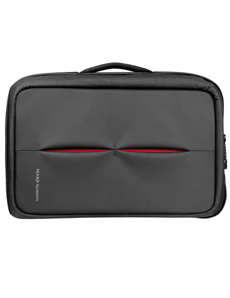 Mars Gaming MB2 - Mochila-Maletín gaming (impermeable, candado TSA, hasta 17,3 pulgadas, puerto externo USB, anti robos, asa de