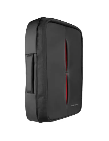 Mars Gaming MB2 - Mochila-Maletín gaming (impermeable, candado TSA, hasta 17,3 pulgadas, puerto externo USB, anti robos, asa de