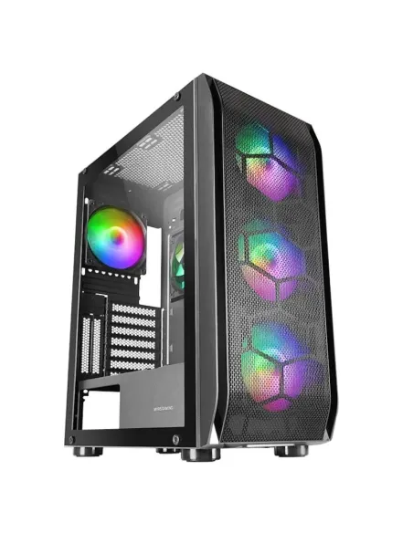 Mars Gaming MC-KX Negro Torre Gaming Premium E-ATX Sistema CPU FREEZER 5 Ventiladores ARGB Ultra-silenciosos Controladora ARGB y