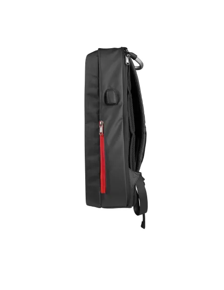 Mars Gaming MB2 - Mochila-Maletín gaming (impermeable, candado TSA, hasta 17,3 pulgadas, puerto externo USB, anti robos, asa de