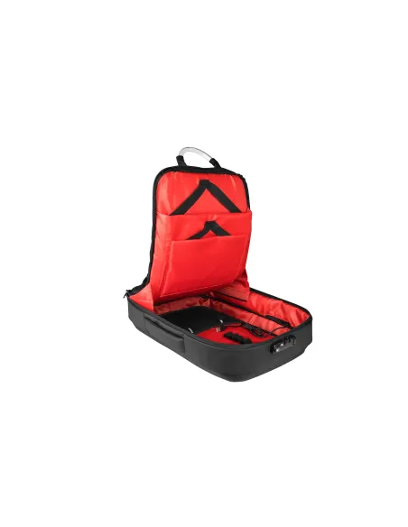 Mars Gaming MB2 - Mochila-Maletín gaming (impermeable, candado TSA, hasta 17,3 pulgadas, puerto externo USB, anti robos, asa de