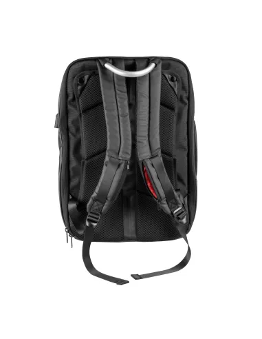 Mars Gaming MB2 - Mochila-Maletín gaming (impermeable, candado TSA, hasta 17,3 pulgadas, puerto externo USB, anti robos, asa de