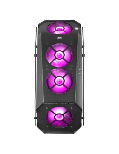 Mars Gaming MC51, Caja PC Gaming ATX, Doble Cristal Templado, 5x Ventilador RGB 12cm, Negro