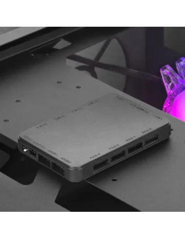 Mars Gaming MC51, Caja PC Gaming ATX, Doble Cristal Templado, 5x Ventilador RGB 12cm, Negro