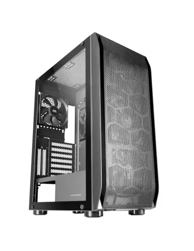 Mars Gaming MC-PRO2 Torre Profesional E-ATX Sistema CPU FREEZER 5 Ventiladores Ultra-silenciosos y Frontal Metal-Mesh Negro