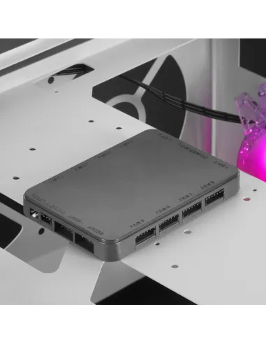 Mars Gaming MC51W, Caja PC Gaming ATX, Doble Cristal Templado, 5x Ventilador RGB 12cm, Blanco