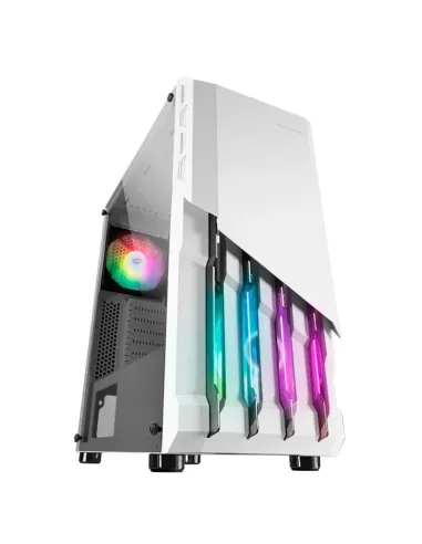 Mars Gaming MC-X2 Blanco Caja PC Gaming ATX Frontal Acero FRGB 2 Ventiladores 12cm FRGB Ventana Lateral Completa