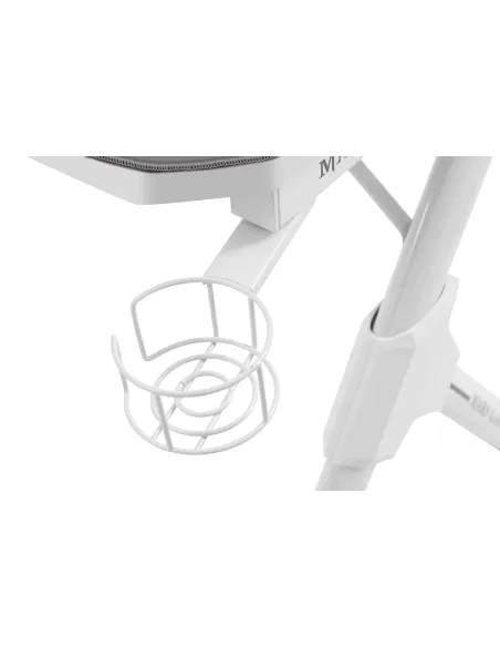 Mars Gaming MGD140, Escritorio Ergonómica Gaming, Soporte Auriculares y Bebidas, Escritorio PC, 140x60cm, Blanco