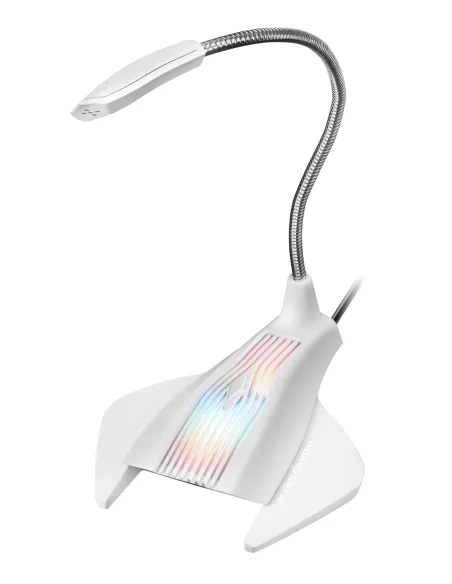 Mars Gaming MMICX, Micrófono Estudio Profesional LED, Mute, USB+Jack 3.5mm, Negro