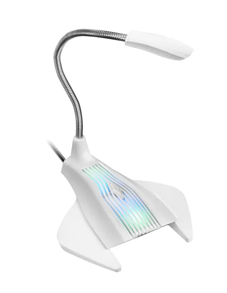 Mars Gaming MMICX, Micrófono Estudio Profesional LED, Mute, USB+Jack 3.5mm, Negro