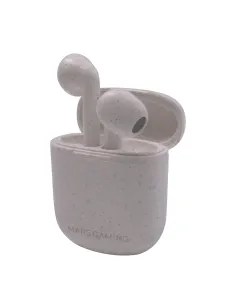 Mars Gaming MHI-ECO, Auriculares Inalámbricos TWS Ecológicos, Bluetooth 5.1, Micrófono, Material Orgánico Wheat Straw