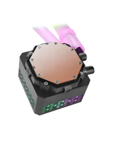 Mars Gaming ML-ULTRA240 Negro, Refrigeración Líquida CPU, TDP 500W, Espejo Infinito, 2 Ventiladores Silenciosos FDB ARGB, Tubos