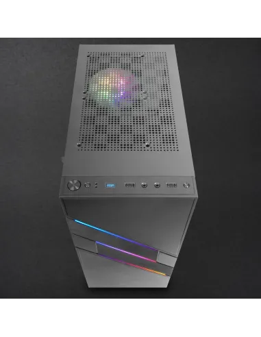 Mars Gaming MC-U3, Caja PC Gaming ATX XL, Frontal Triple ARGB, Ventilador 12cm ARGB, Ventana Cristal Templado, Negro