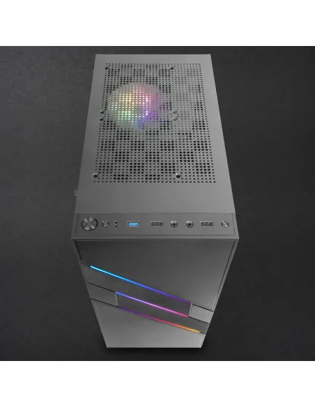 Mars Gaming MC-U3, Caja PC Gaming ATX XL, Frontal Triple ARGB, Ventilador 12cm ARGB, Ventana Cristal Templado, Negro