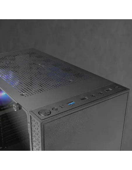 Mars Gaming MC-U3, Caja PC Gaming ATX XL, Frontal Triple ARGB, Ventilador 12cm ARGB, Ventana Cristal Templado, Negro