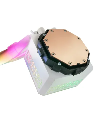 Mars Gaming ML-ULTRA240 Blanco, Refrigeración Líquida CPU, TDP 500W, Espejo Infinito, 2 Ventiladores Silenciosos FDB ARGB,