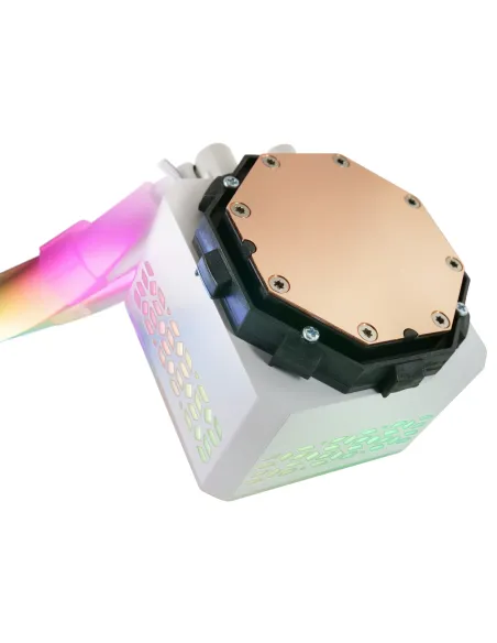 Mars Gaming ML-ULTRA240 Blanco, Refrigeración Líquida CPU, TDP 500W, Espejo Infinito, 2 Ventiladores Silenciosos FDB ARGB,