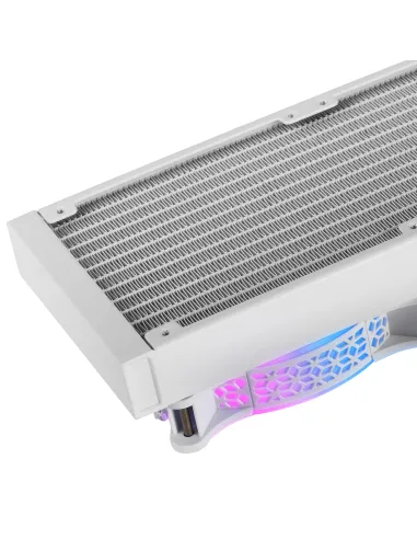 Mars Gaming ML-ULTRA240 Blanco, Refrigeración Líquida CPU, TDP 500W, Espejo Infinito, 2 Ventiladores Silenciosos FDB ARGB,