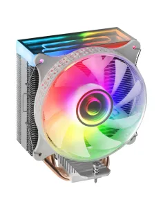 Mars Gaming MCPU-VR, Disipador CPU, Doble Espejo Infinito ARGB, 4 Heatpipes HCT, TDP 180 W, Ventilador Ultra-silencioso PWM 12