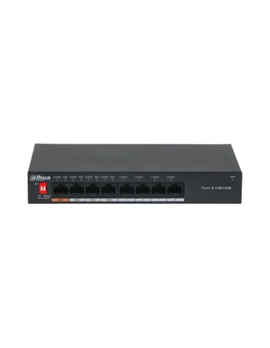 Dahua Technology PoE DH-PFS3008-8ET-60 switch No administrado L2 Fast Ethernet (10 100) Energía sobre Ethernet (PoE) Negro