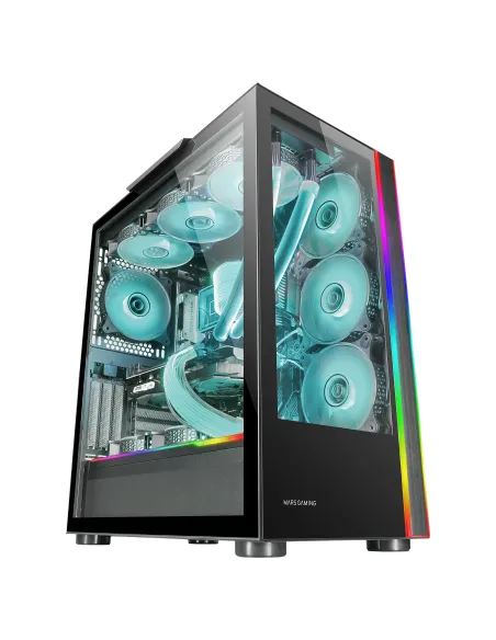 Mars Gaming MC-ULTRA, Torre Gaming Custom XXL E-ATX, Doble Tira LED ARGB, Doble Ventana Cristal Templado, Estructura Cámara