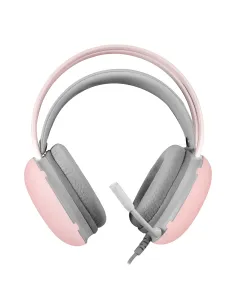 Mars Gaming MH-GLOW Rosa, Auriculares 360° Full Chroma RGB Flow, Micrófono Cancelación de Ruido, Diseño Ultra-ligero, 2