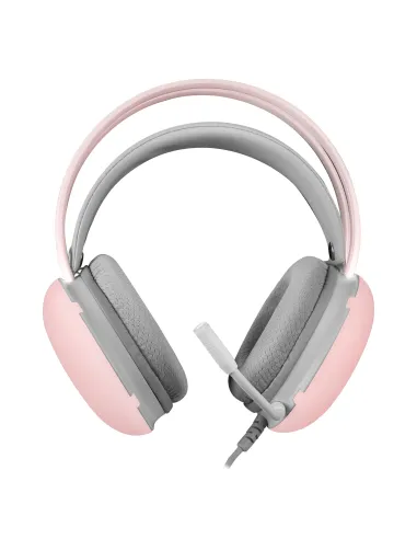 Mars Gaming MH-GLOW Rosa, Auriculares 360° Full Chroma RGB Flow, Micrófono Cancelación de Ruido, Diseño Ultra-ligero,