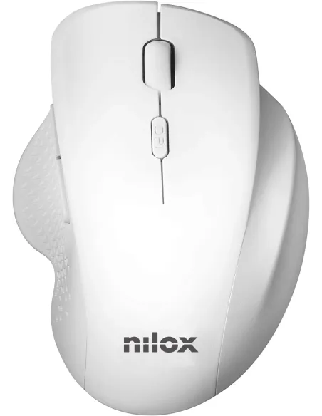 Nilox Ratón Ergonómico Wireless 3200 DPI Blanco