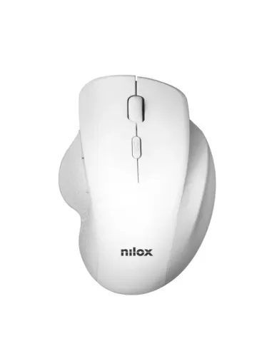 Nilox Ratón Ergonómico Wireless 3200 DPI Blanco