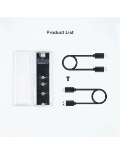 TooQ Caja Externa para SSD M.2 NGFF NVMe, Transparente, RGB 2