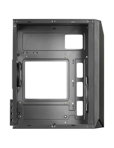 Mars Gaming MC-S1 Negro, Caja PC Compacta Gaming Micro-ATX, Iluminación ARGB 12 Modos, Ventilador FRGB, Ventana Lateral Completa