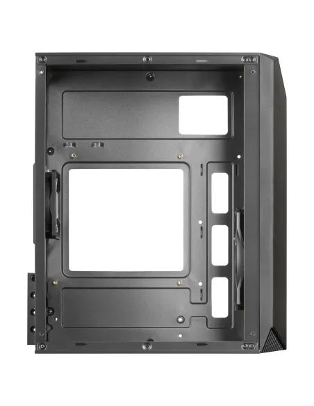 Mars Gaming MC-S1 Negro, Caja PC Compacta Gaming Micro-ATX, Iluminación ARGB 12 Modos, Ventilador FRGB, Ventana Lateral Completa