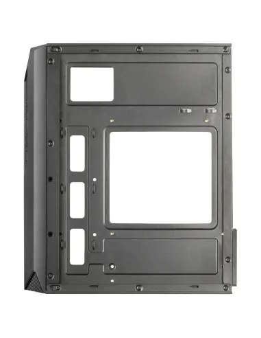 Mars Gaming MC-S1 Negro, Caja PC Compacta Gaming Micro-ATX, Iluminación ARGB 12 Modos, Ventilador FRGB, Ventana Lateral Completa