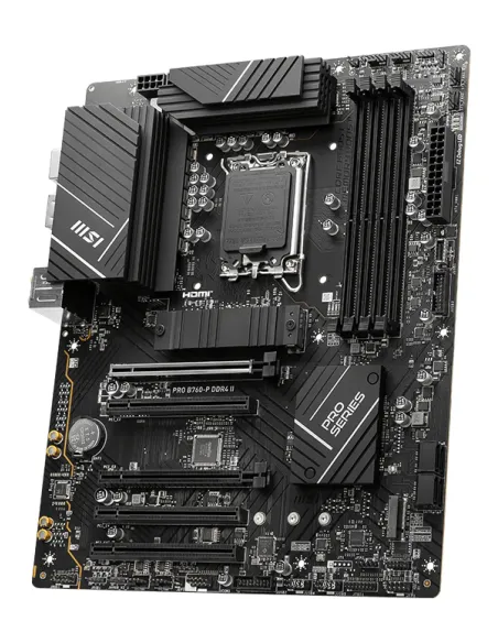 MSI PRO B760-P DDR4 II placa base Intel B760 LGA 1700 ATX MSI PRO B760-P DDR4 II placa base Intel B760 LGA 1700 ATX