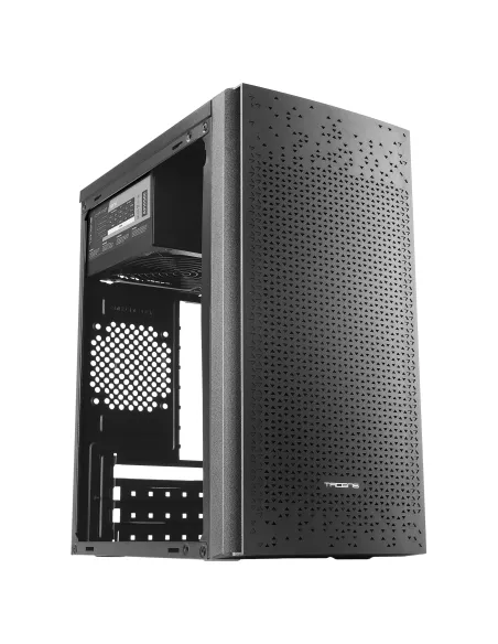 Tacens Anima AC6500, Caja Ordenador Compacta Micro ATX, Frontal Malla Refrigeración, Fuente Alimentación 500W, USB 3.0, Negro