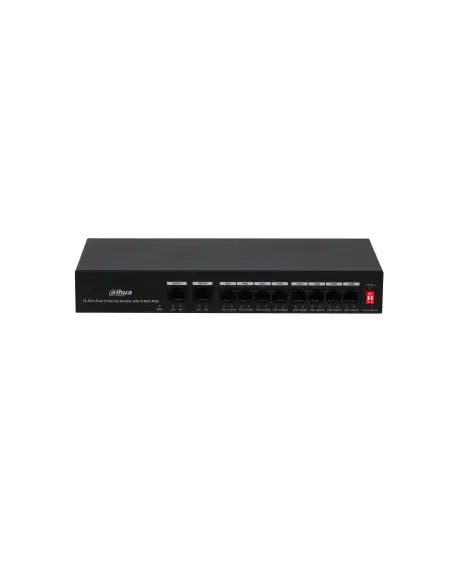 Dahua Technology PoE DH-PFS3010-8ET-65 switch Fast Ethernet (10 100) Energía sobre Ethernet (PoE) Negro