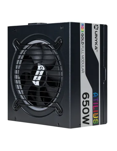 UNYKAch ATX Atilus RGB Black 650W unidad de fuente de alimentación 20+4 pin ATX Negro